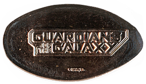 Reverse for Collectors' Warehouse CA0302-309 pressed coins. Guardians of the Galaxy Pressed Pennies Groot, Star-Lord, Mantis, Drax, Rocket Raccoon, Nebula, Gamora, Cosmo. 1-16-2024