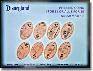 Rushin' River Outfitters Souvenir Press CA0325-332  Little Mermaid, Grizzly River Run, World of Color, IncrediCoaster, Chip N Dale, Mei Mei, Russel, Dug. Located just outside of Rushin' River Outfitters in Disney California Adventure. 1-2026.