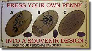 The Treasures in Paradise CA0019-21 Penny Press Machine Marquee.  Image courtesy of The Wooten Family.