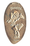 CA0086 Retired Spaceman Donald Duck Disney California Adventure 10th Anniversary pressed dime elongated coin image.