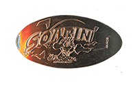 CA0213 Soarin' Logo with Pilot Mickey Mouse horizontal image pressed penny.