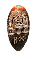 CA0227 Pet Rodent, Rocket, Raccoon pressed penny.