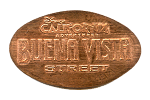 CA0144-146r Buena Vista Street Backstamp BUENA VISTA STREET DISNEY CALIFORNIA ADVENTURE pressed penny backstamp.