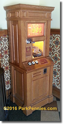 Luigi's Rollickin' Roadsters coin press machine as of July 13, 2016