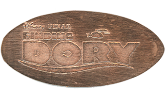 Disney Pixar Finding Dory pressed coin reverse