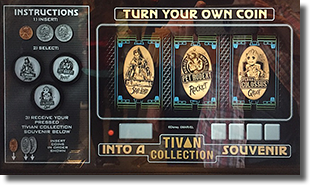 The NEW Guardians of the Galaxy Mission Breakout! Pressed Coin Set CA0226, CA0227, and CA0228 Marquee Sign 5-25-2017