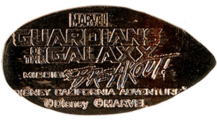 Guardians of the Galaxy Mission Breakout! Pressed Coin Set CA0226, CA0227, and CA0228 backstamp