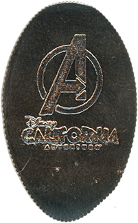 Marvel Avengers Logo pressed quarter stampback.