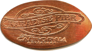 Paradise Pier pressed penny back stamp 9/4/12