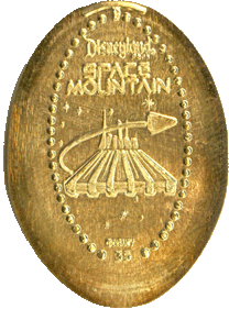Space Mountain pressed token