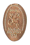Disneyland ®  Celebrated U.S.A. Bicentennial Disneyland Magical Milestones elongated pressed penny coin image