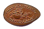 DL0031 Retired Pumbaa & Timon pressed penny. 