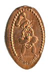 DL0062 Retired Goofy pressed penny or elongated coin image.