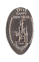 DL0075 Retired Happy New Year Pressed Nickel elongated coin image. 