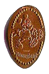 DL0082 RETIRED Mickey Soccer pressed penny press machine coin or pressed penny image. 