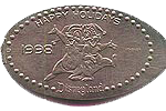 DL0128 Retired Happy Holidays Chip N Dale elongated nickel or elongated coin image.