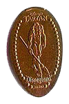 DL0134 Retired Tarzan pressed penny or elongated coin image. 