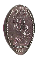 DL0140 Retired 2000 Mickey elongated quarter image. 