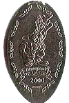 DL0151 Retired Santa Goofy elongated nickel or elongated coin image. 