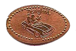 DL0171 Retired Autopia Mickey pressed penny or elongated coin image.