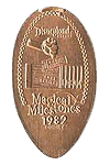 DL0312 RETIRED A-E Tickets are retired 1982 Magical Milestones pressed penny elongated coin image.