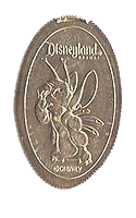 DL0326 RETIRED Stitch smashed quarter elongated coin image. 