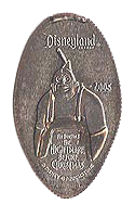 Behemoth sporting his axe, 2005 Nightmare Before Christmas pressed elongated quarter. Click for larger image.