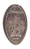 Larger Disneyland Haunted Mansion Phineas Queeg, Gus Gracey and Ezra Dobbins elongated quarter Window #1.