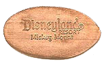 DL0347r-349r DISNEYLAND  ®  RESORT, MICKEY MOUSE pressed penny stampback.