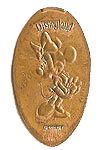 DL0350 RETIRED Minnie Mouse in shy pose pressed penny elongated coin image.