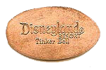 DL0353r DISNEYLAND  ®  RESORT, TINKER BELL pressed penny stampback.