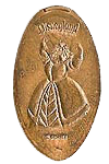 DL0359 RETIRED Queen of Hearts pressed penny elongated coin image.