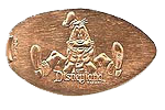 DL0366 Goofy sitting down pressed penny elongated coin image.