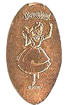 DL0378 RETIRED Alice Souvenir pressed penny souvenir coin image. 