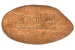 DL0381r Moved to DCA # CA0065 DISNEYLAND ® RESORT, Lightning McQueen pressed penny stampback.