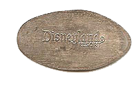 DL0384r DISNEYLAND ® RESORT pressed nickel stampback.