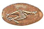DL0392 Retired Genie from Aladdin Souvenir pressed penny souvenir coin image.