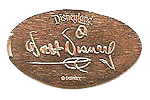 DL0394 Retired Walt Disney's signature Souvenir pressed penny souvenir coin image.