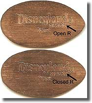 Comparison of the very similar DL0398 open "R" and DL0404 closed "R" stampbacks