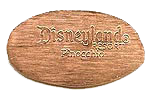 DL0399r DISNEYLAND  ®  RESORT, PINOCCHIO smashed penny stampback.
