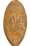 DL0402 RETIRED Merlin the Magician smashed penny or elongated coin image.