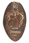 DL0449 Retired Rhino smashed penny or elongated coin image. 