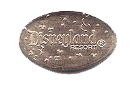 DL0460r DISNEYLAND ®  RESORT with confetti smashed nickel stampback.