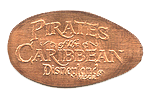 DL0471-DL0473  Pirates of the Caribbean, Disneyland ® Resort  smashed penny stampback