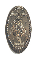 Happy Holidays Disneyland pressed nickel 2010