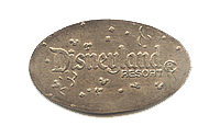 DL0488r DISNEYLAND ® RESORT with confetti and streamers Souvenir pressed nickel reverse. 