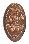 DL0490 Toontown Mickey Mouse pressed penny or elongated coin image.