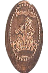 DL0496 New Orleans Square Pirate Goofy pressed penny or elongated coin image. 