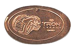  DL0501 Retired Tron Light Cycle Narrow border pressed penny or elongated coin image.