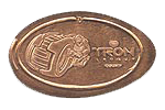  DL0501a Tron Light Cycle Wide border pressed penny or elongated coin image. 